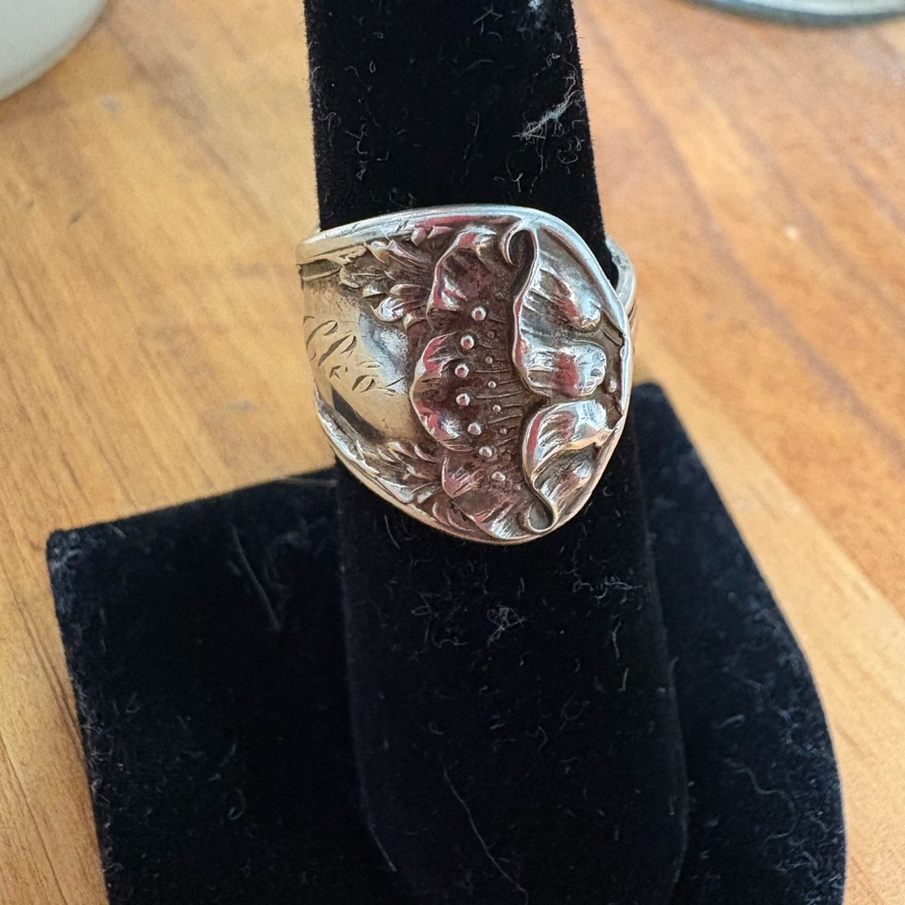 Sterling Silver Vintage Spoon Ring size 5 - Picture 2 of 15